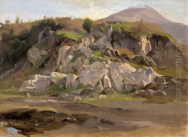 Felsenlandschaft Bei Narni In Umbrien Oil Painting by Wilhelm Klose