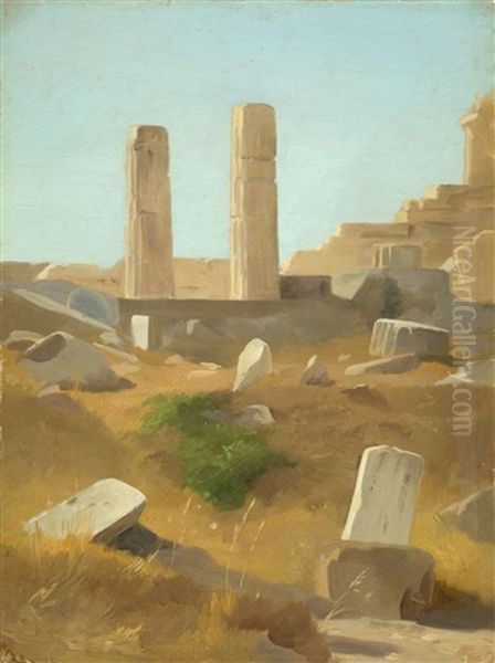 Saulen Des Parthenon Auf Der Akropolis Oil Painting by Wilhelm Klose