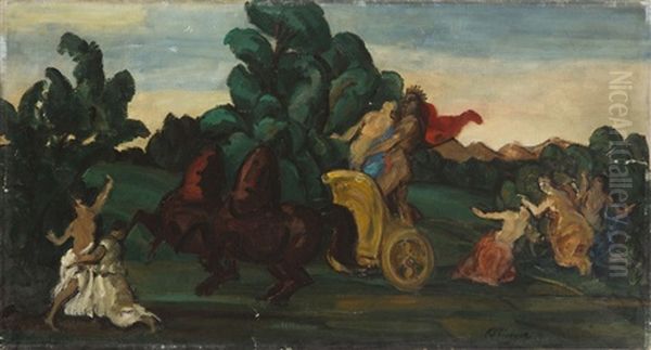 The Rape Of Proserpina Oil Painting by Erich Klossowski