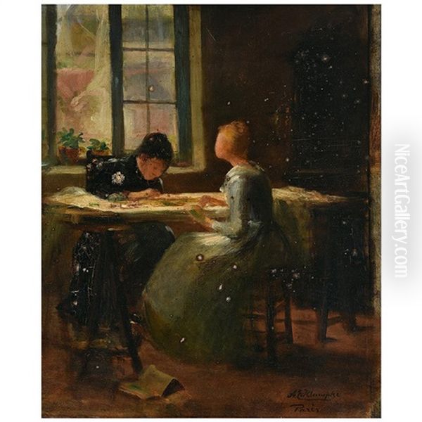 Tutoring Session Oil Painting by Anna Elisabeth Klumpke