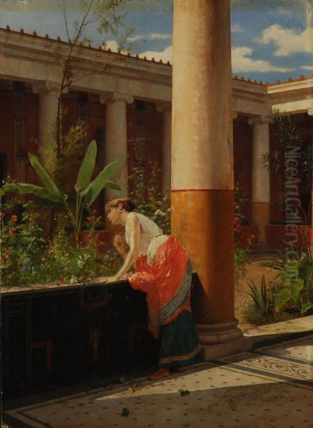 Scena Romana Oil Painting by Luigi Bazzani