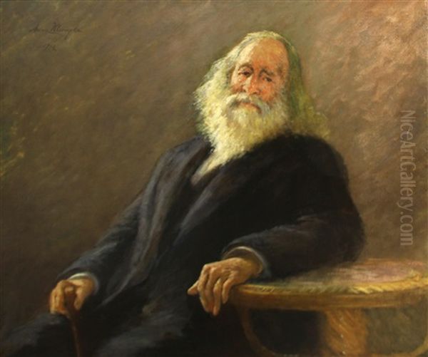 Portrait Of The Artist's Father Oil Painting by Anna Elisabeth Klumpke