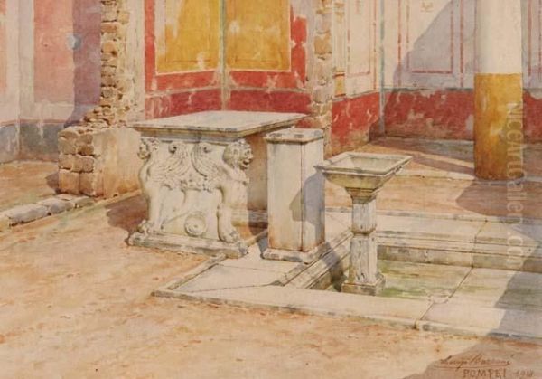 Pompei Oil Painting by Luigi Bazzani