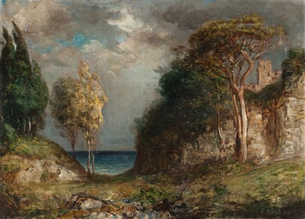 Italienische Landschaft Oil Painting by Ferdinand Knab