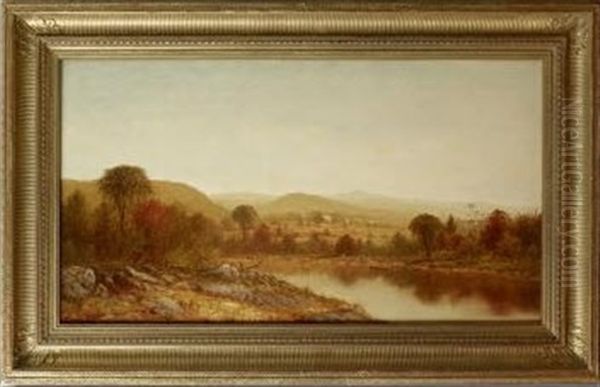 Rheinlandschaft Oil Painting by Charles Wilson Knapp