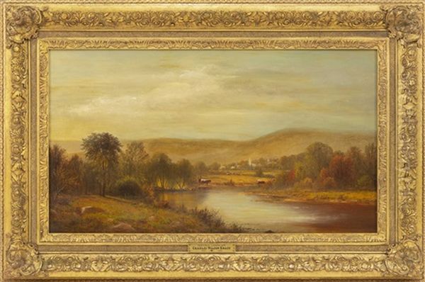 Pastoral Landscape Oil Painting by Charles Wilson Knapp