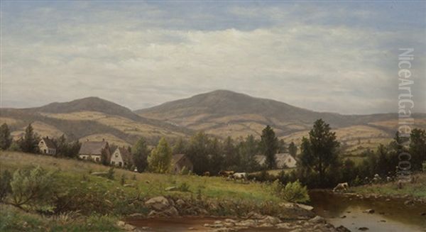 View Near Williamstown, Berkshire County, Massachusetts Oil Painting by Charles Wilson Knapp