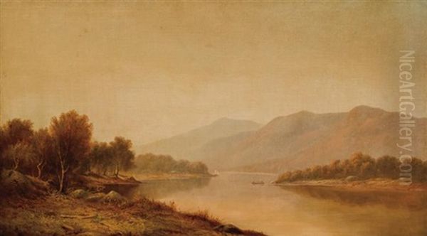 River In Autumn Oil Painting by Charles Wilson Knapp