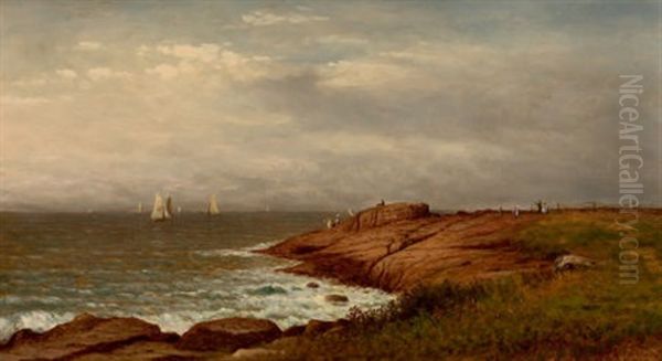 Along The Shore, Narragansett Oil Painting by Charles Wilson Knapp