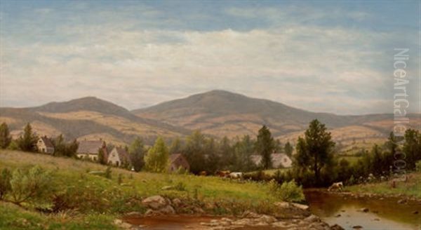 View Near Williamstown, Berkshire County, Massachusetts Oil Painting by Charles Wilson Knapp