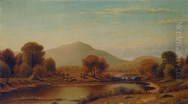 View Of Bear Mountain Oil Painting by Charles Wilson Knapp