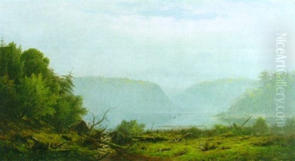 The Delaware Watergap Oil Painting by Charles Wilson Knapp