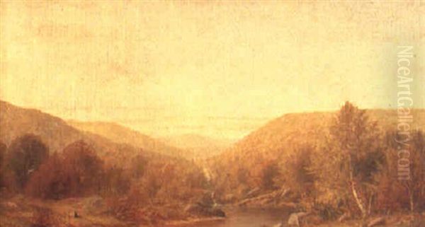 Creek In Hills Oil Painting by Charles Wilson Knapp