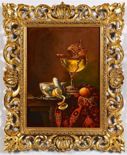 Still Life Oil Painting by F. V. Knapp