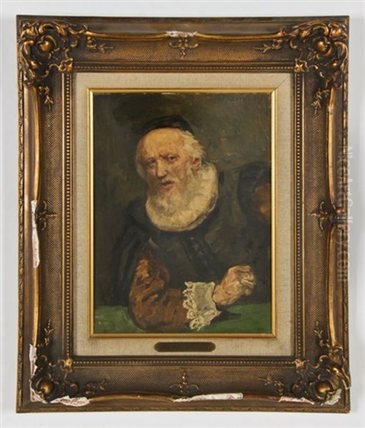 Portrait Of A Man Oil Painting by Ludwig Knaus