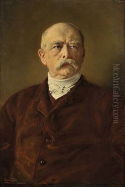 Bildnis Otto Furst Von Bismarck Oil Painting by Ludwig Knaus