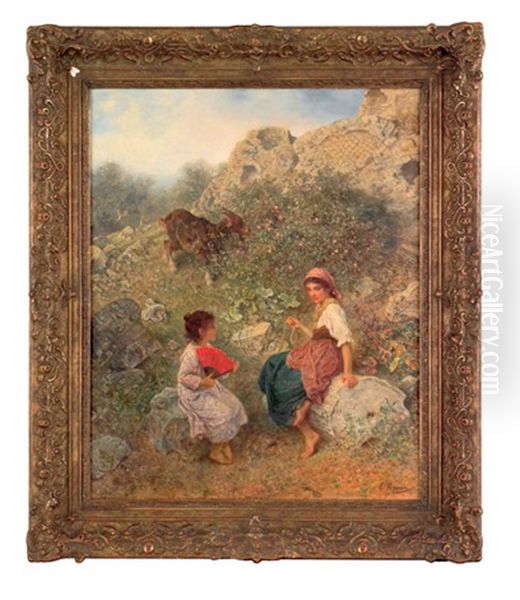 Untitled Oil Painting by Ludwig Knaus