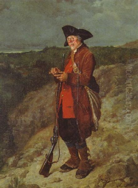 Der Sonntagsjager Oil Painting by Ludwig Knaus