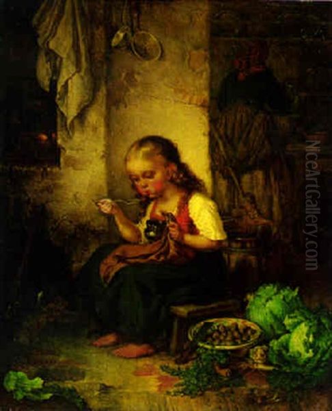 A Brief Respite Oil Painting by Ludwig Knaus