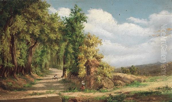 Paesaggio Oil Painting by Franz Knebel