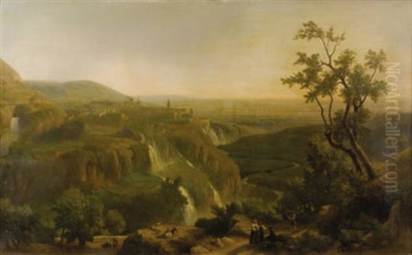 View Of Tivoli Oil Painting by Franz Knebel