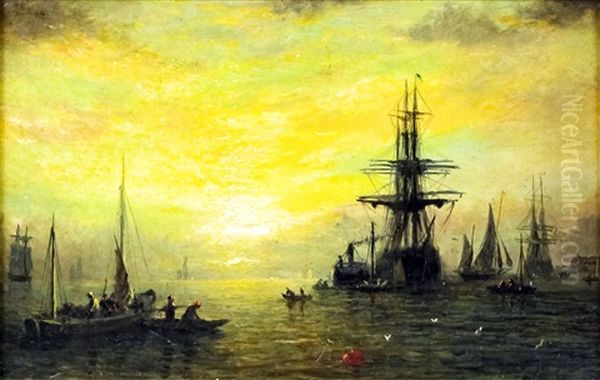 Marine Scenes Oil Painting by William Adolphus Knell