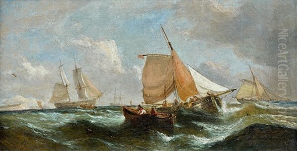 Marine Oil Painting by William Adolphus Knell