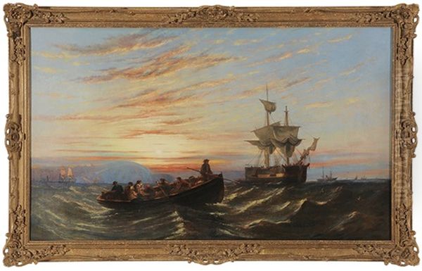 Rowing Out To The Ship by William Adolphus Knell