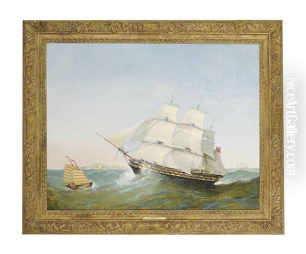 The East Indiaman Exeter Making For The Ladrone Islands, China by William Adolphus Knell