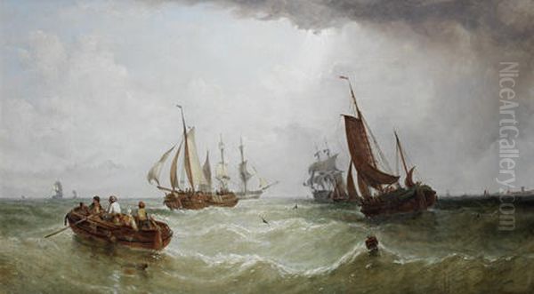 Near The Zuyder Zee Oil Painting by William Adolphus Knell