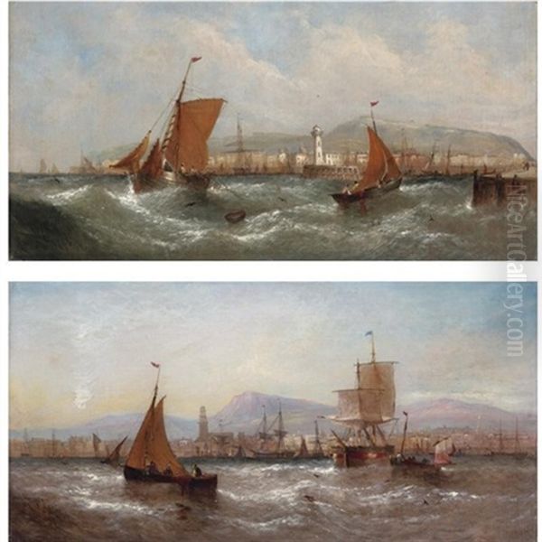 Off Scarborough (+ Off Dundee; Pair) by William Callcott Knell