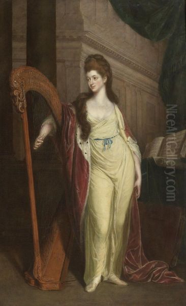 Portrait Of Elizabeth, Lady Craven (later Margravine Of Anspach) Oil Painting by Thomas Beach