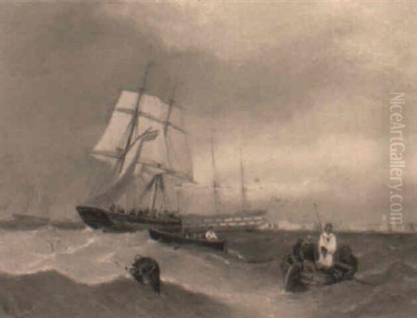 Off Portsmouth by William Callcott Knell