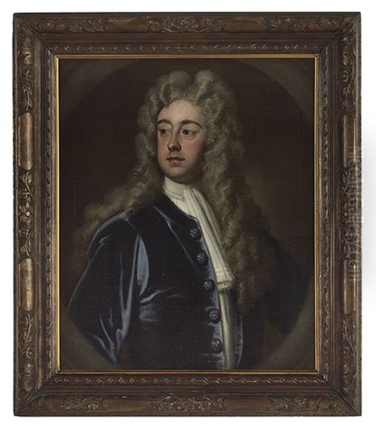 Portrait Of Francis, 2nd Earl Godolphin Oil Painting by Godfrey Kneller