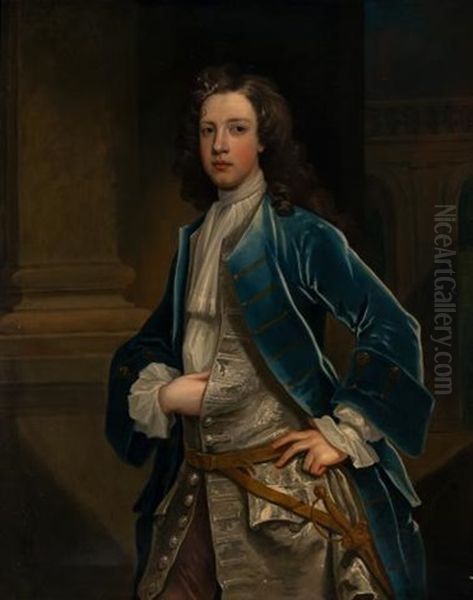 Portrait Of Edward Henry Rich, Seventh Earl Of Warwick And Baron Kensington Of Kensington Oil Painting by Godfrey Kneller