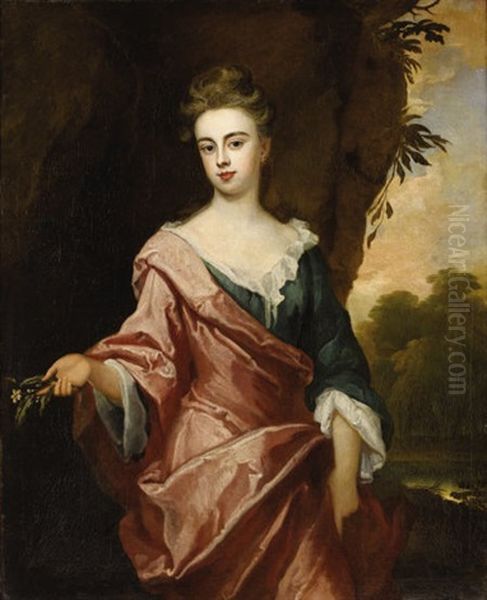 Lucy Sherard Oil Painting by Johann-Zacharias Kneller