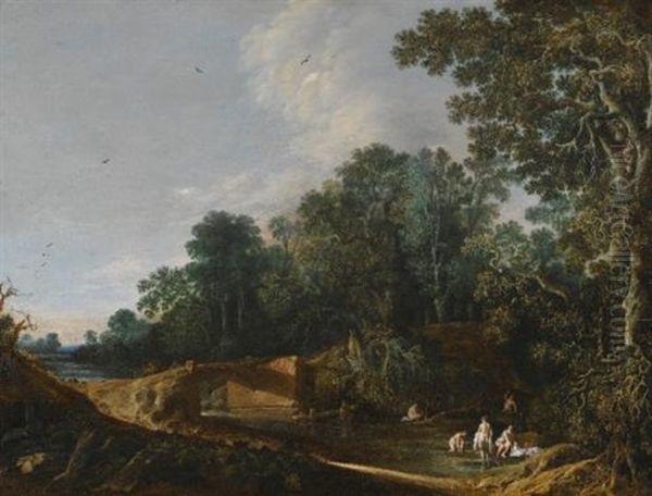 Landscape With The Toilet Of Venus Oil Painting by Francois Van Knibbergen