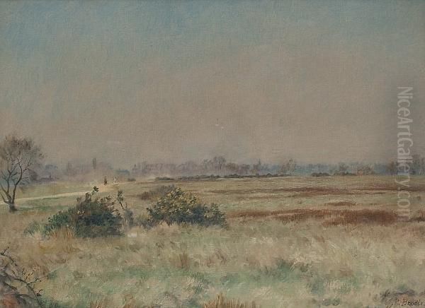 A View Of A Heath Oil Painting by James Prinsep Barnes Beadle