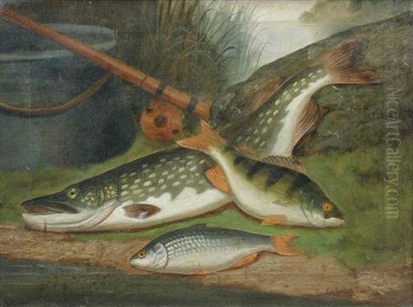 The Catch Oil Painting by A. Roland Knight