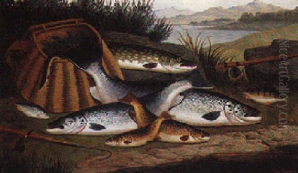 The Day's Catch Oil Painting by A. Roland Knight