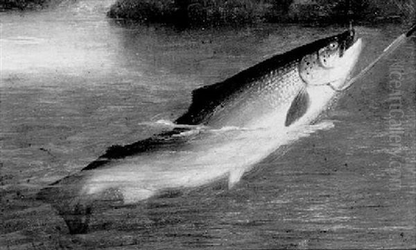 Landing A Salmon by A. Roland Knight