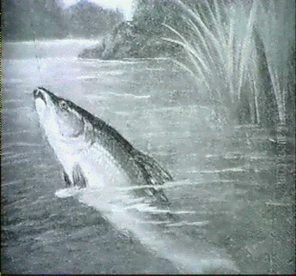 Course Fish Oil Painting by A. Roland Knight