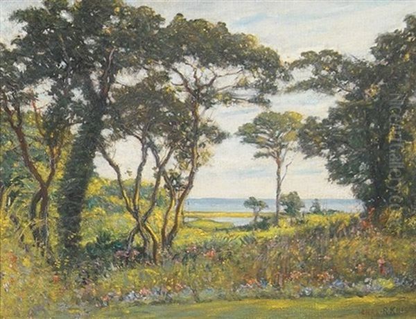 Landscape With Water In The Distance by Charles Robert Knight