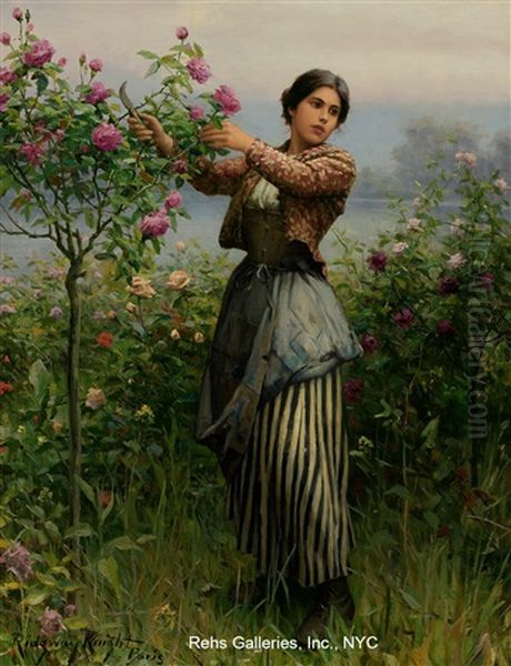 Chinese Pheasants Oil Painting by Daniel Ridgway Knight