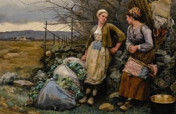 A Halt Oil Painting by Daniel Ridgway Knight