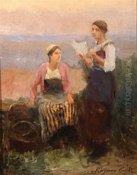 Sketch For The Letter (la Lettre) Oil Painting by Daniel Ridgway Knight