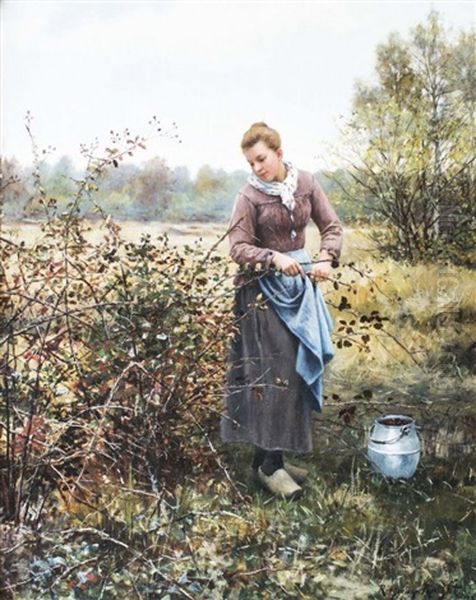 Autumn Harvest Oil Painting by Daniel Ridgway Knight