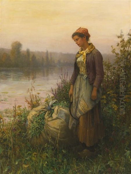 Twilight Oil Painting by Daniel Ridgway Knight