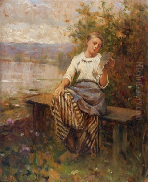 La Lettre Oil Painting by Daniel Ridgway Knight