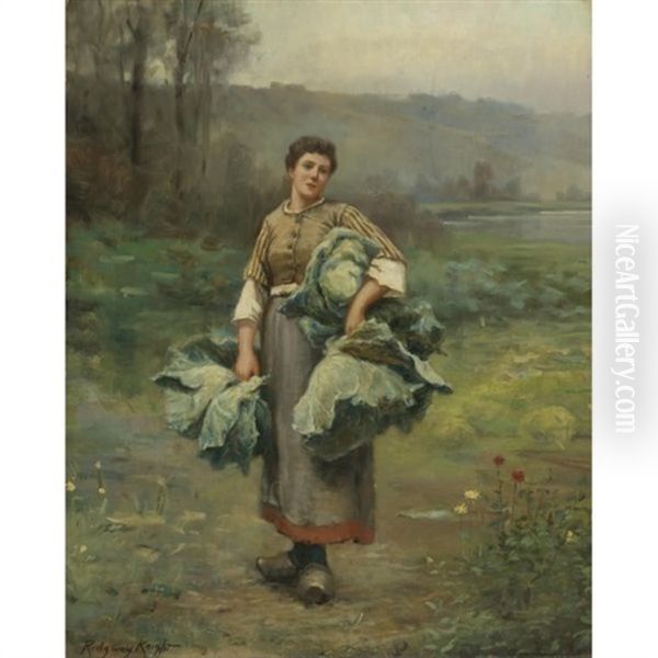 Elise (finished By Another Hand) Oil Painting by Daniel Ridgway Knight